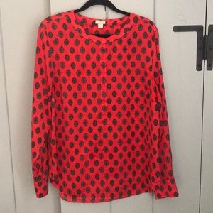 Jcrew long sleeved blouse